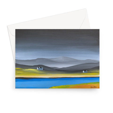 Two Cottages In the Hills Greeting Card